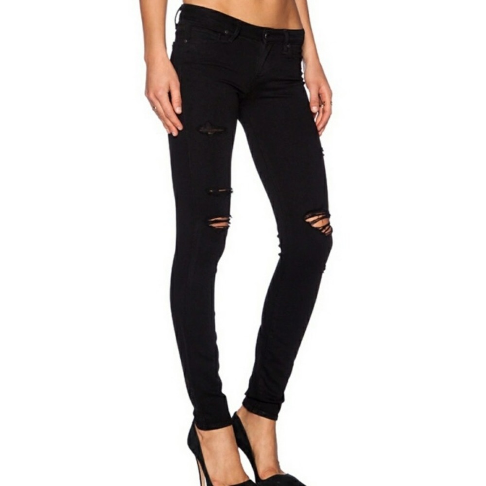 PAIGE Verdugo Ultra Skinny Mid Rise Distressed 26